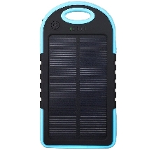 Power Bank аккумуляторы - Аккумулятор на солнечных батареях Solar 5000 mAh blue